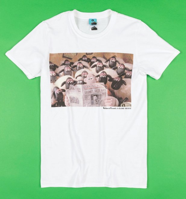 Wallace And Gromit A Close Shave White T-Shirt
