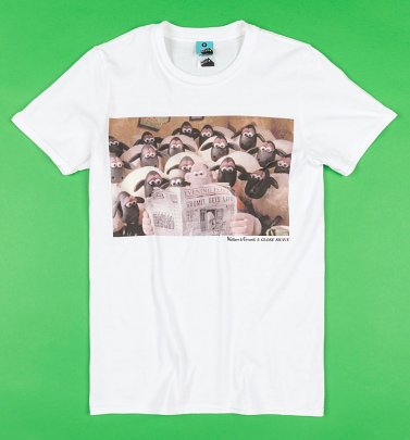 Wallace And Gromit A Close Shave White T-Shirt Wallace And Gromit A Close Shave White T-Shirt