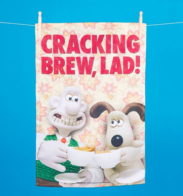 Wallace And Gromit Cracking Brew Tea Towel