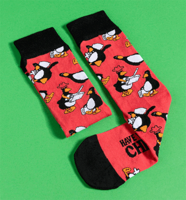 AWAITING APPROVAL PPS SENT 15/9 Wallace And Gromit Feathers McGraw Socks
