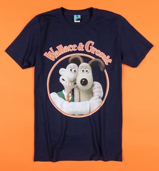 Wallace And Gromit Navy T-Shirt Wallace And Gromit Navy T-Shirt