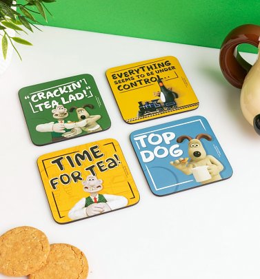 Wallace And Gromit Set Of Four Coasters Wallace And Gromit Set Of Four Coasters