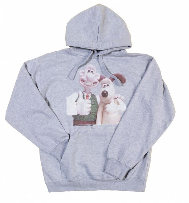 Wallace and Gromit Classic Photograph Heather Grey Hoodie Wallace and Gromit Classic Photograph Heather Grey Hoodie