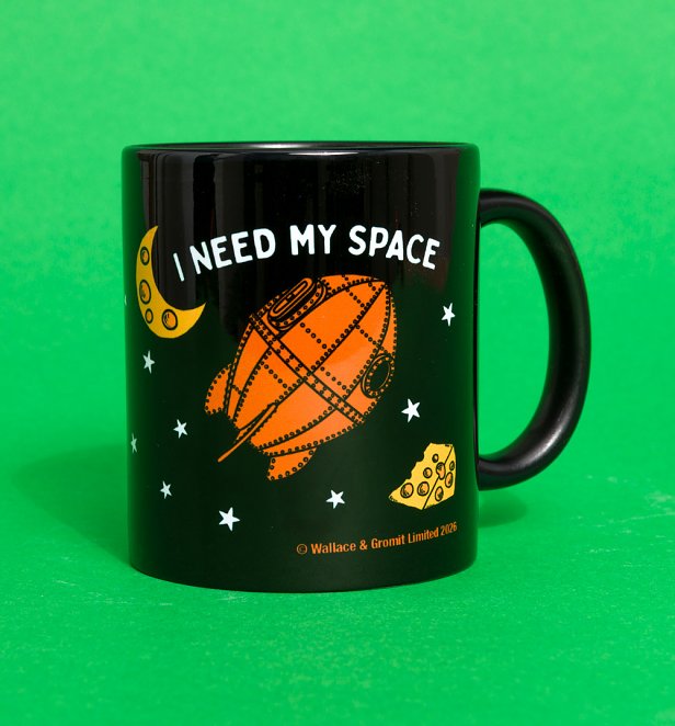 Wallace & Gromit I Need My Space Black Mug Wallace & Gromit I Need My Space Black Mug