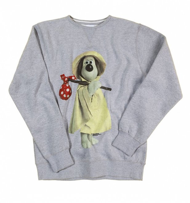 Wallace and Gromit Raincoat Gromit Grey Melange Sweater Wallace and Gromit Raincoat Gromit Grey Melange Sweater