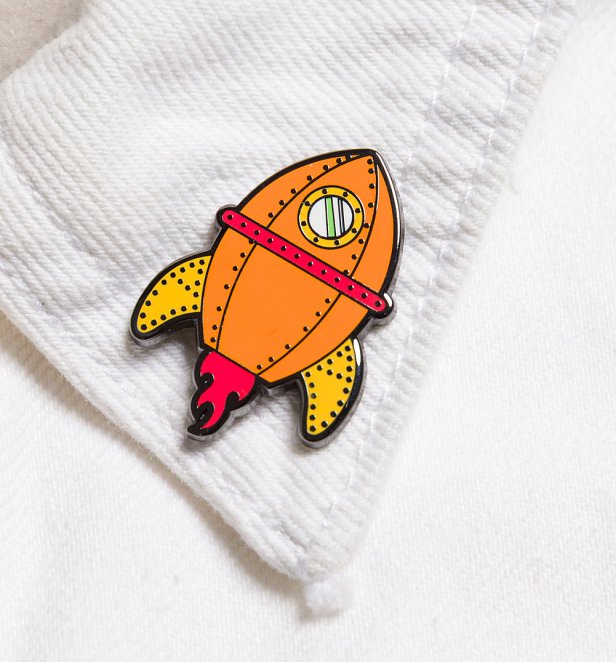 Wallace & Gromit Rocket Pin Badge