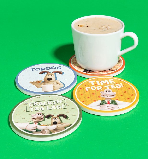 Wallace and Gromit Set of Four Ceramic Coasters
