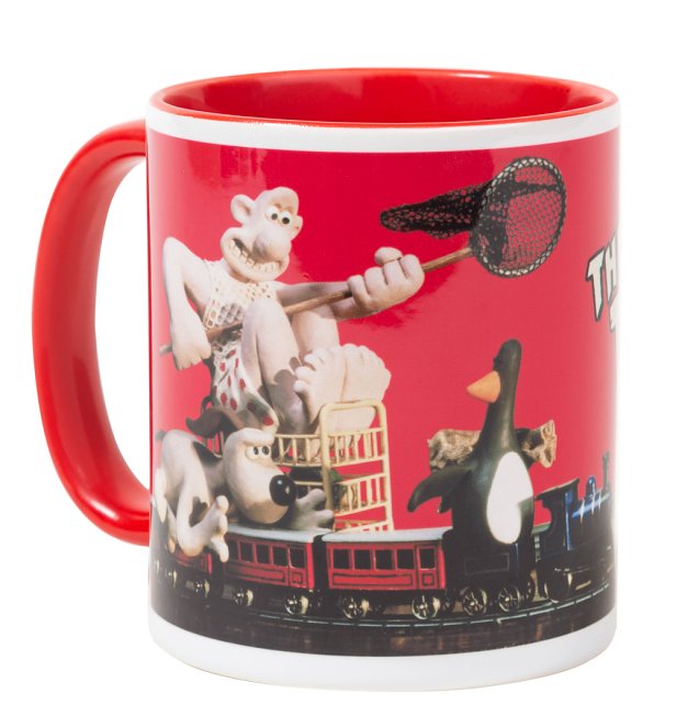 Wallace and Gromit The Wrong Trousers Red Handle Mug Wallace and Gromit The Wrong Trousers Red Handle Mug