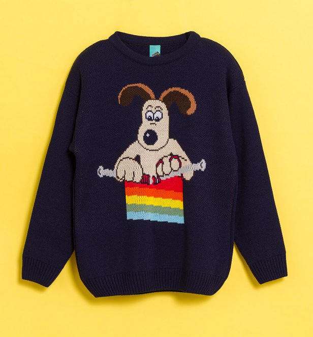 Wallace and Gromit Knitting Gromit Knitted Jumper