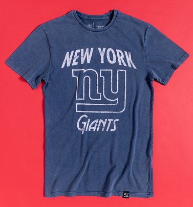 Washed Blue NY Giants NFL T-Shirt from Recovered