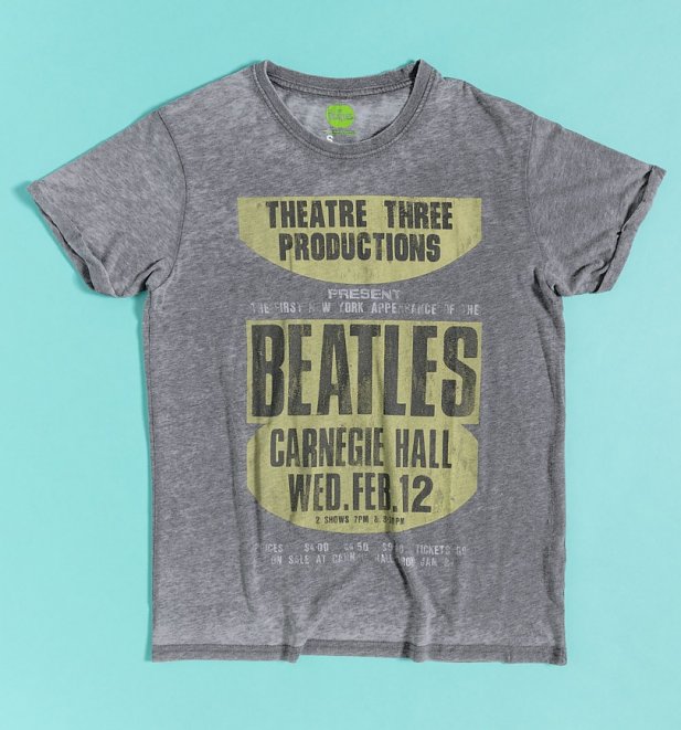 Washed Grey The Beatles Oversized Tour T-Shirt
