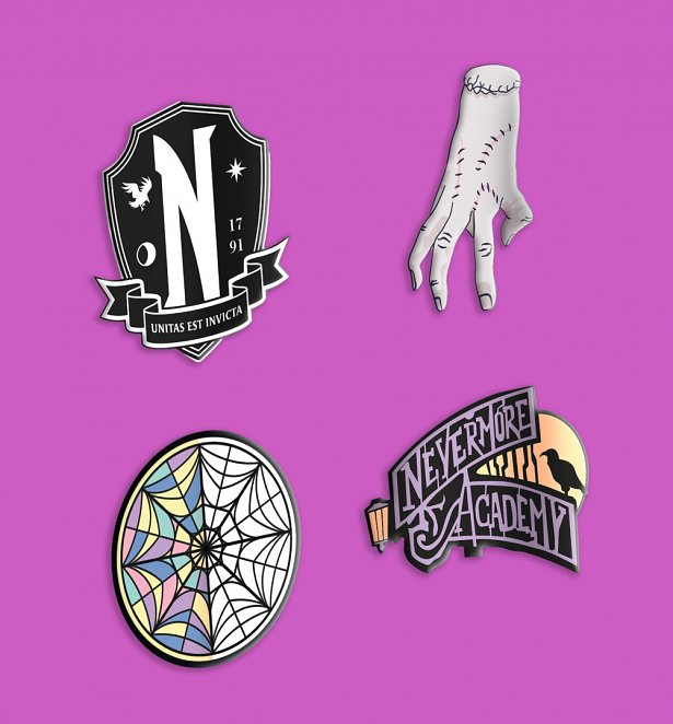 Wednesday Set Of 4 Pins
