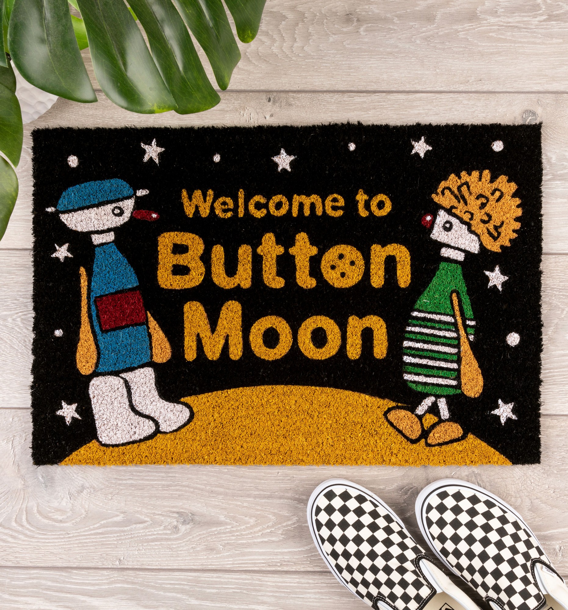To Button Moon Door Mat