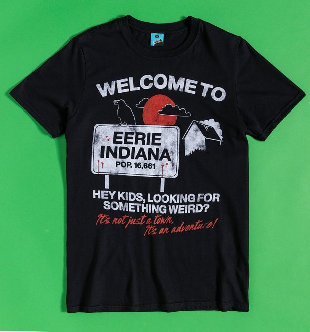 Welcome To Eerie Indiana Black T-Shirt