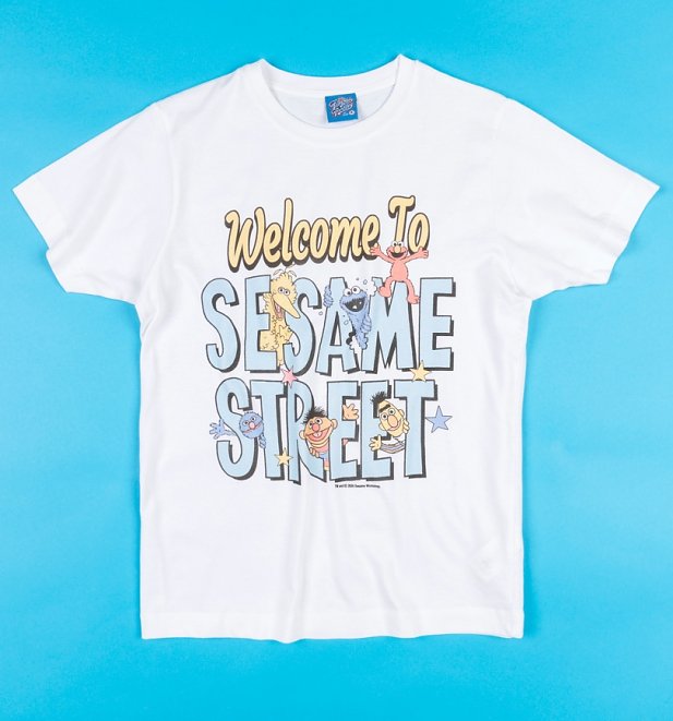 Welcome To Sesame Street White T-Shirt Welcome To Sesame Street White T-Shirt