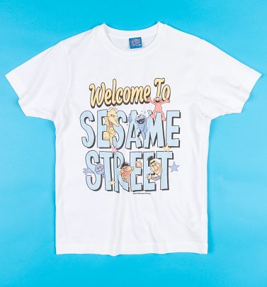 Welcome To Sesame Street White T-Shirt Welcome To Sesame Street White T-Shirt