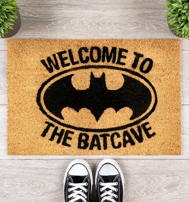 Official Batman Welcome To The Batcave Door Mat Novelty Film TV Gift Mancave 