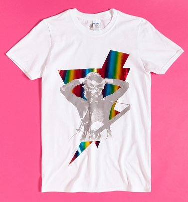White David Bowie Holographic Bolt T-Shirt White David Bowie Holographic Bolt T-Shirt