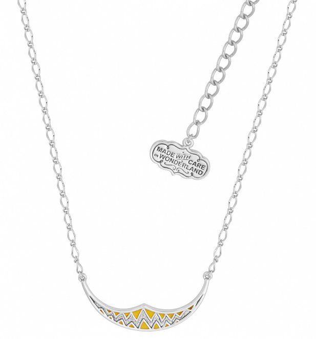 White Gold Plated Alice In Wonderland Cheshire Cat Smile Necklace from Disney Couture White Gold Plated Alice In Wonderland Cheshire Cat Smile Necklace from Disney Couture
