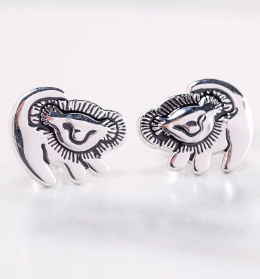 White Gold Plated Disney The Lion King Simba Stud Earrings White Gold Plated Disney The Lion King Simba Stud Earrings