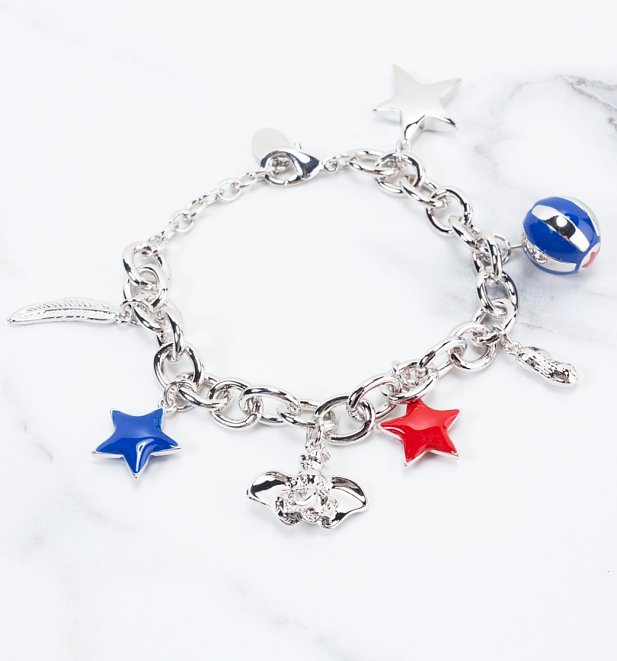 White Gold Plated Dumbo Charm Bracelet from Disney by Couture Kingdom White Gold Plated Dumbo Charm Bracelet from Disney by Couture Kingdom