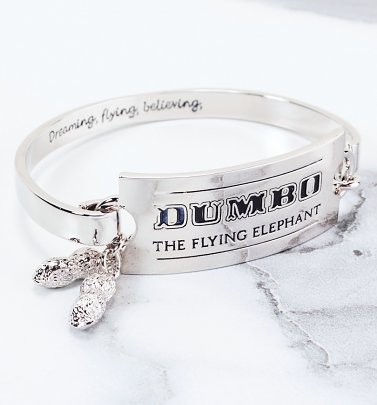 White Gold Plated Dumbo Ticket Bangle from Disney Couture White Gold Plated Dumbo Ticket Bangle from Disney Couture