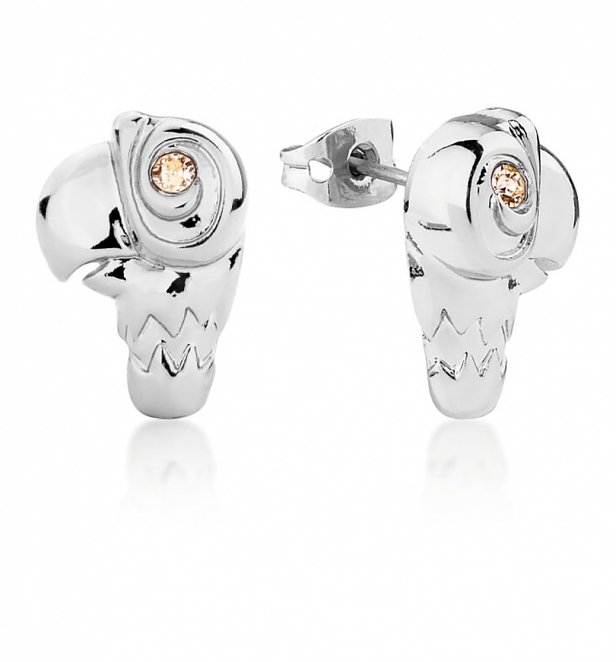 White Gold Plated Mary Poppins Parrot Stud Earrings from Disney by Couture Kingdom White Gold Plated Mary Poppins Parrot Stud Earrings from Disney by Couture Kingdom