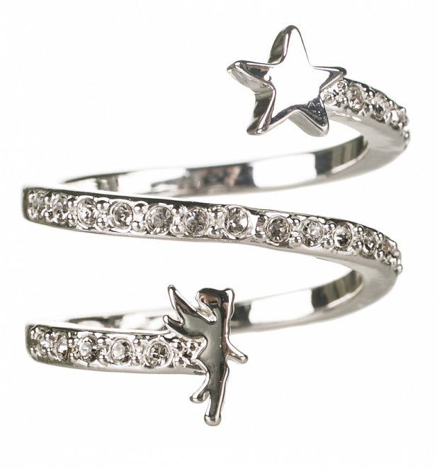 White Gold Plated Tinker Bell Stars And Crystals Ring from Disney Couture White Gold Plated Tinker Bell Stars And Crystals Ring from Disney Couture