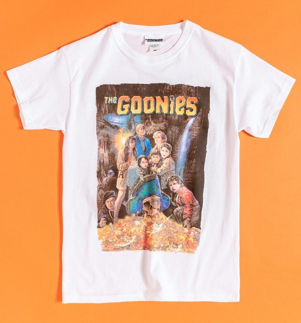 White Goonies Poster T-Shirt White Goonies Poster T-Shirt