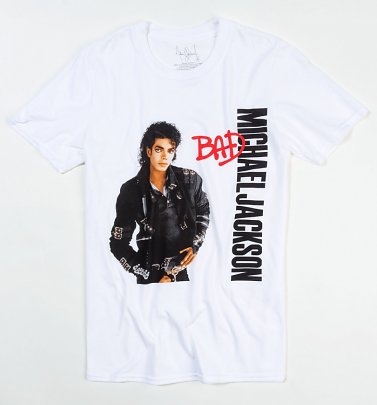 White Michael Jackson Bad T-Shirt White Michael Jackson Bad T-Shirt