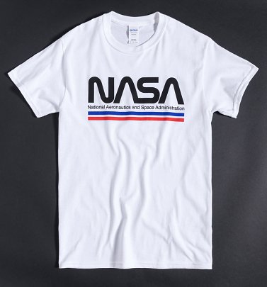 White NASA Stripes T-Shirt White NASA Stripes T-Shirt