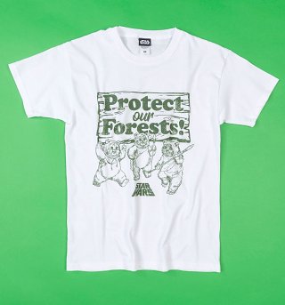 Star Wars Classic EWOKS protéger nos forêts tee-shirt HommeOfficial Merchandise 