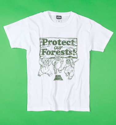 Star Wars Ewoks Protect Our Forests White T-Shirt Star Wars Ewoks Protect Our Forests White T-Shirt