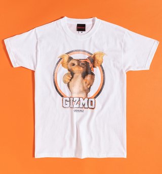 White Retro Gremlins Gizmo T-Shirt White Retro Gremlins Gizmo T-Shirt