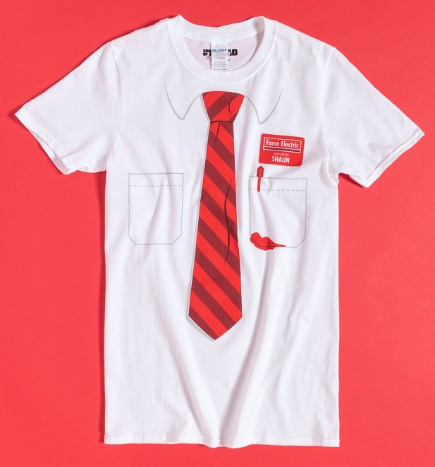 White Shaun Of The Dead Sales Advisor Outfit T-Shirt
