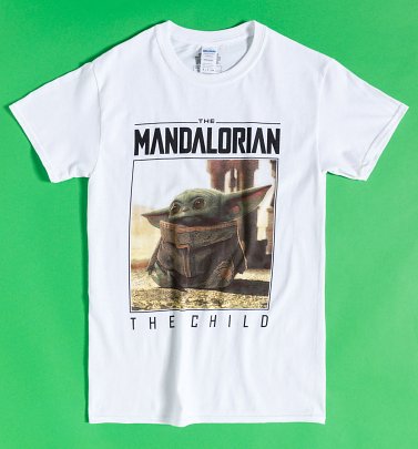 White The Child Mandalorian Frame T-Shirt White The Child Mandalorian Frame T-Shirt