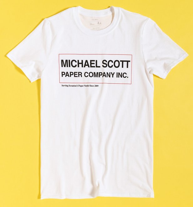 White The Office Michael Scott Paper Company Inc T-Shirt