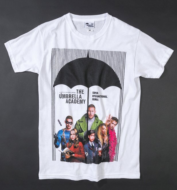 White The Umbrella Academy Poster T-Shirt White The Umbrella Academy Poster T-Shirt