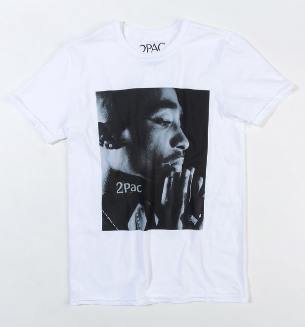 White Tupac Changes Photographic T-Shirt White Tupac Changes Photographic T-Shirt