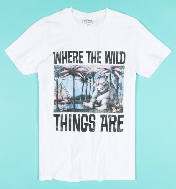 White Where The Wild Things Are Book Cover T-Shirt White Where The Wild Things Are Book Cover T-Shirt