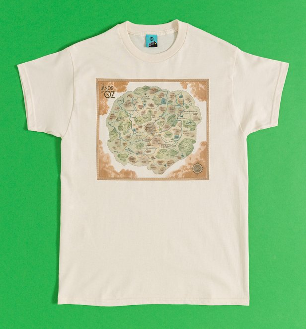 Wicked The Lands Of Oz Map Natural T-Shirt Wicked The Lands Of Oz Map Natural T-Shirt