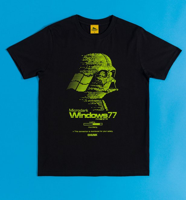 Windows '77 Black Organic T-Shirt from Chunk