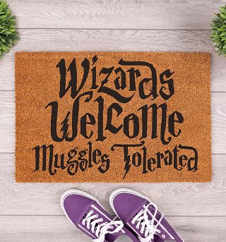 Wizards Welcome Muggles Tolerated Door Mat