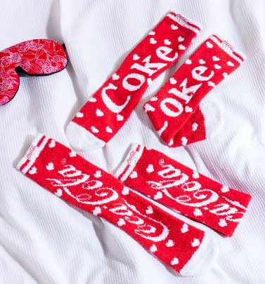 Women's 2pk Coca-Cola Logo Cosy Socks Women's 2pk Coca-Cola Logo Cosy Socks