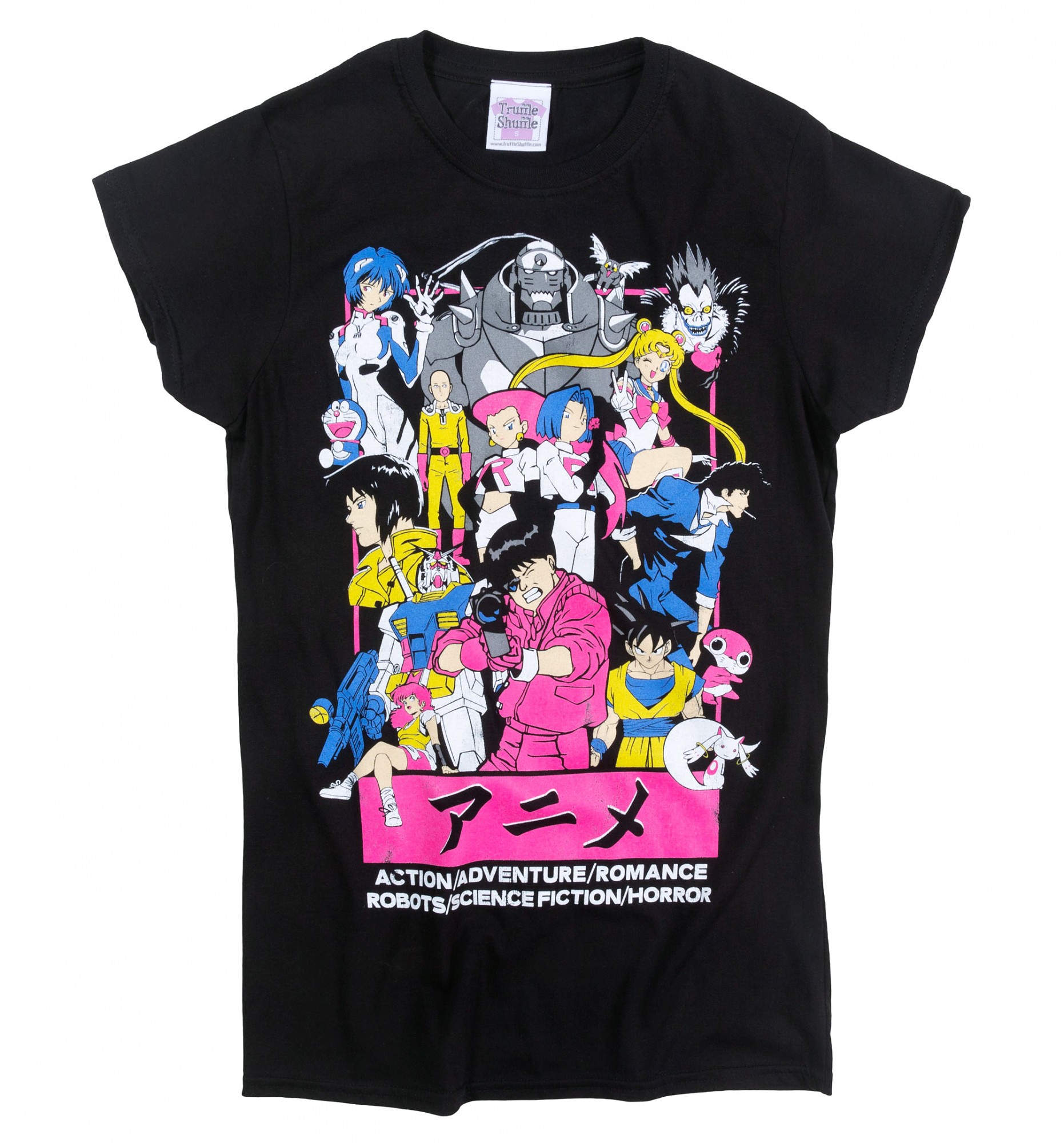 Women's Anime All Stars Black T-Shirt