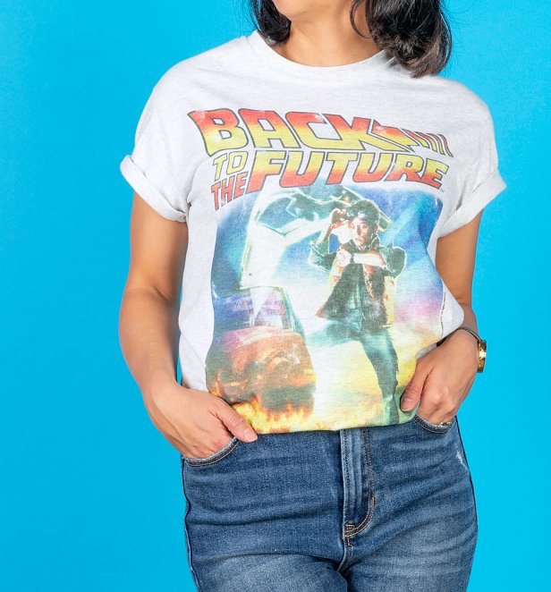 Back to the Future Movie Poster Loose Fit T-Shirt