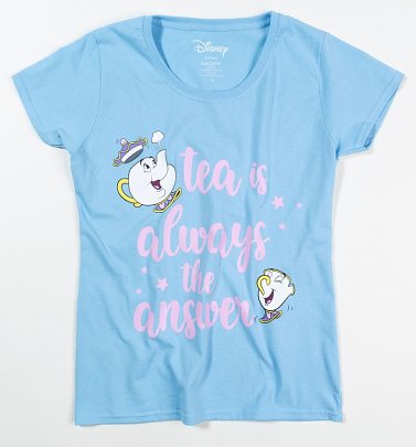 Women's Beauty And The Beast Mrs Potts And Chip Tea Is Always The Answer T-Shirt Women's Beauty And The Beast Mrs Potts And Chip Tea Is Always The Answer T-Shirt