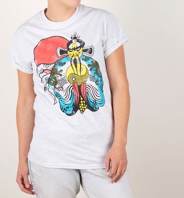 Women's Big Trouble In Little China Inspired Ash Grey Boyfriend Fit Rolled Sleeve T-Shirt Women's Big Trouble In Little China Inspired Ash Grey Boyfriend Fit Rolled Sleeve T-Shirt