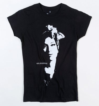 Women's Black Amy Winehouse T-Shirt Women's Black Amy Winehouse T-Shirt