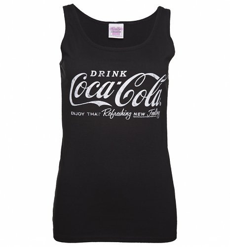 Women's Black Drink Coca-Cola Logo Vest Women's Black Drink Coca-Cola Logo Vest